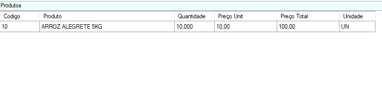 cancelam vendas - produtos